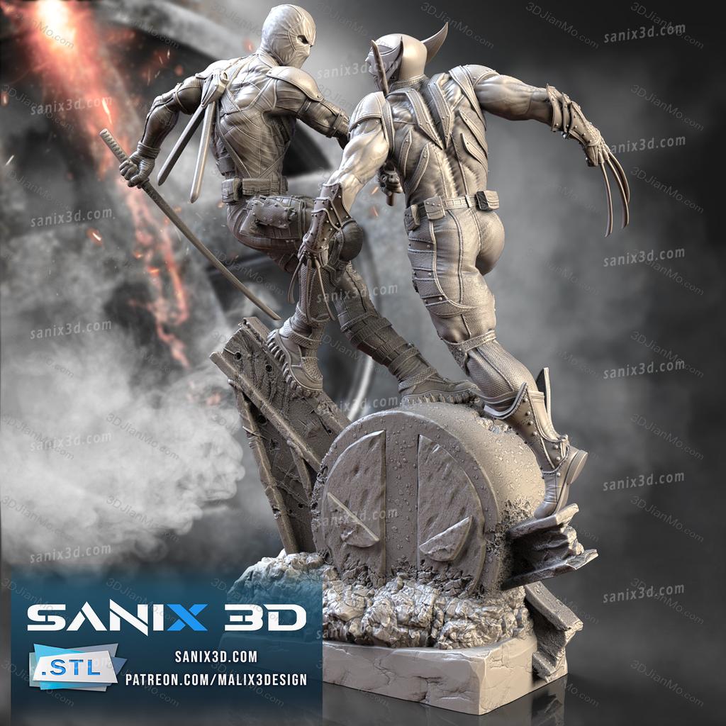 Sanix3d 漫威 死待与金钢狼