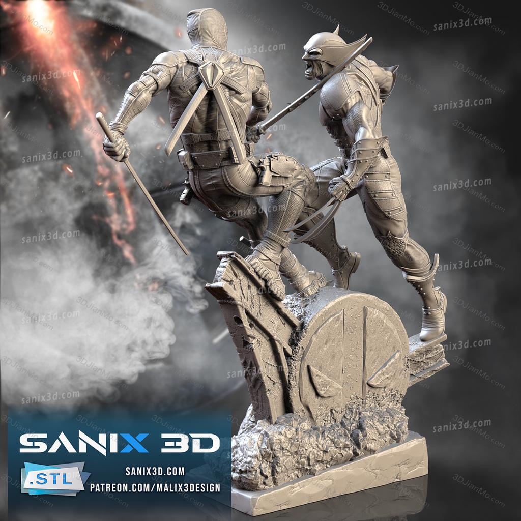 Sanix3d 漫威 死待与金钢狼