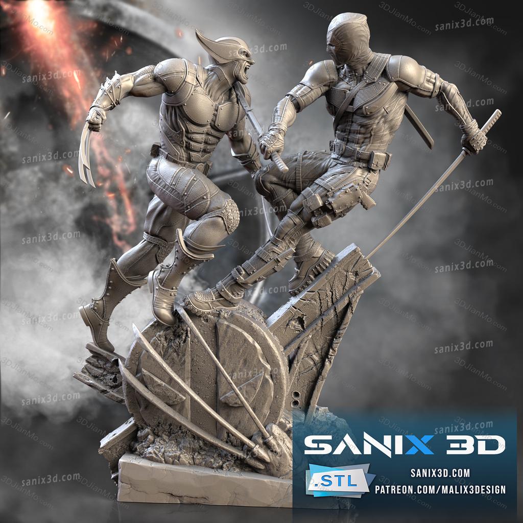 Sanix3d 漫威 死待与金钢狼