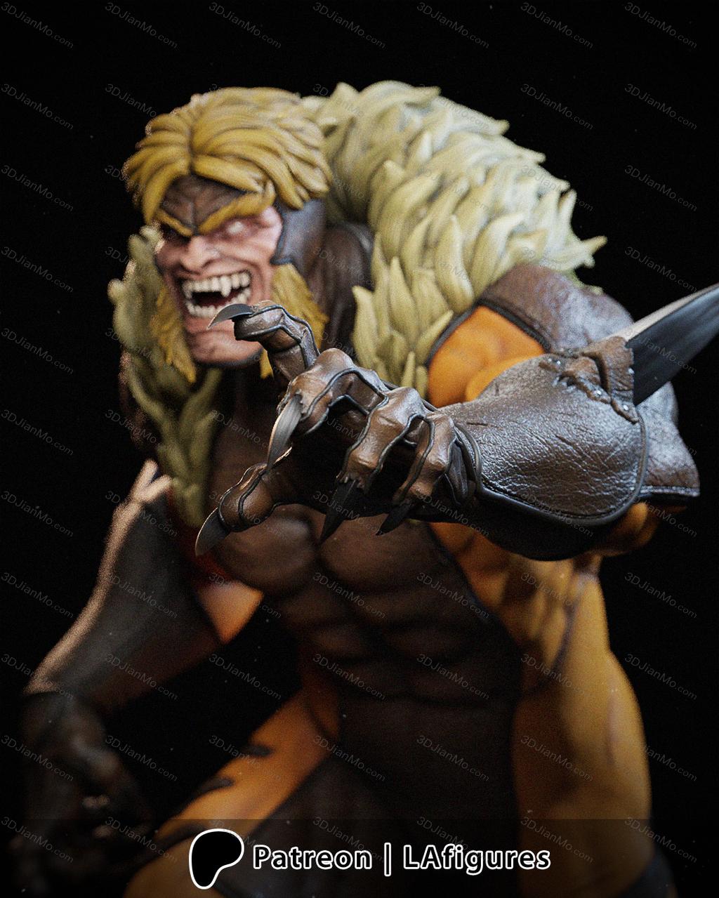 L.A Figures 漫威 铁拳 剑齿虎