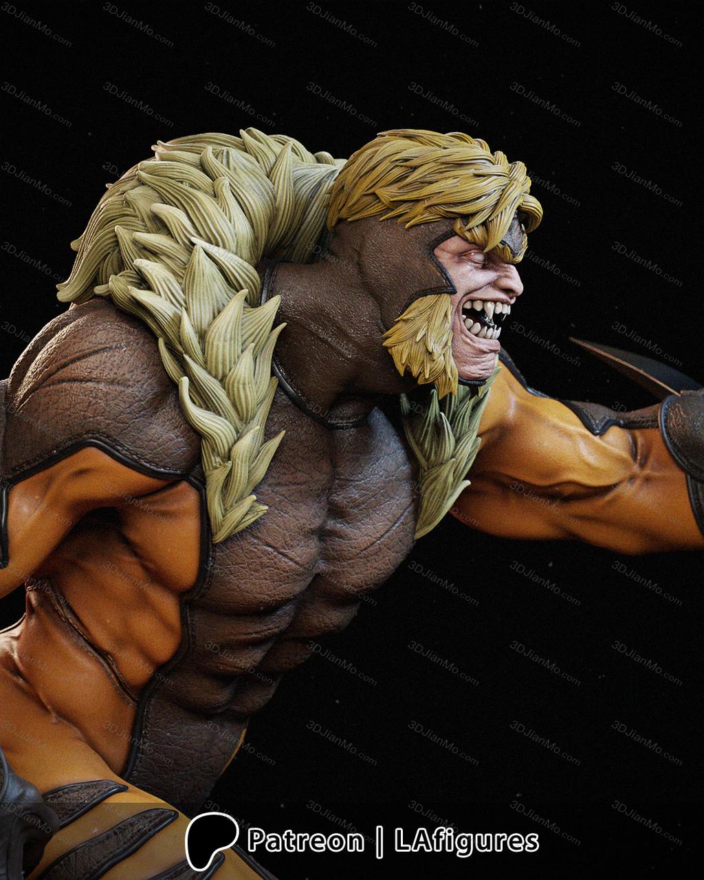 L.A Figures 漫威 铁拳 剑齿虎