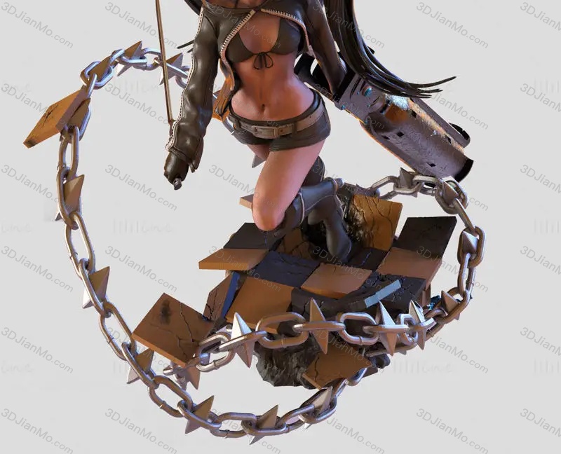 ANIME GIRLS 黑岩射手 黑衣真陶