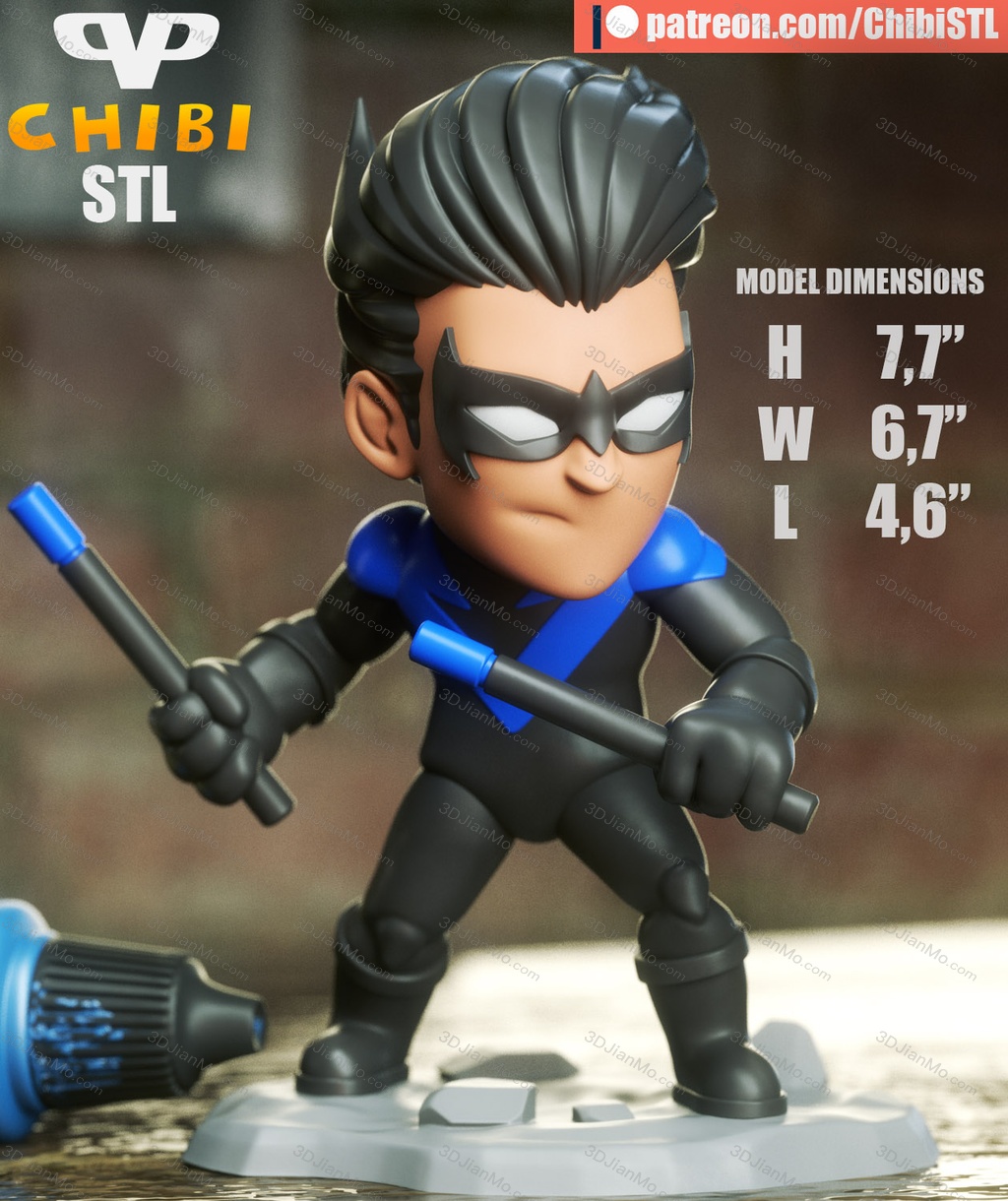 Chibi STL DC漫画 夜翼