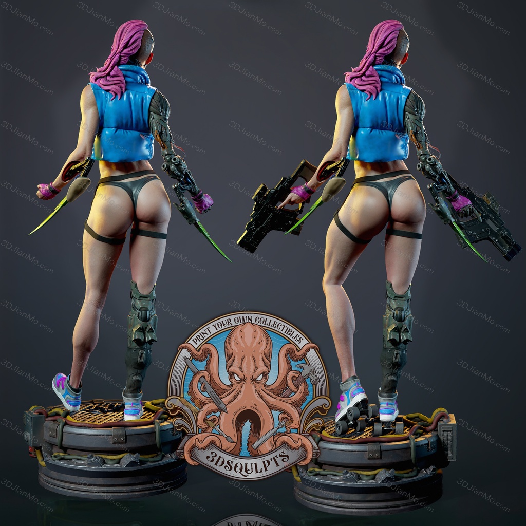 3DSqulpts 赛博朋克女孩