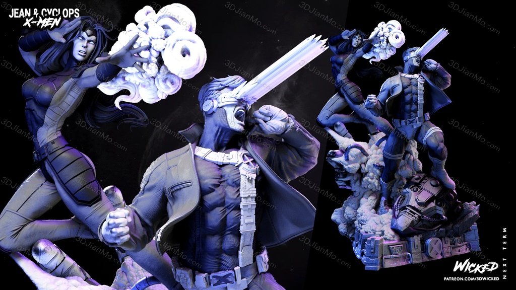 3DWicked 漫威 X战警 琴·葛蕾和镭射眼
