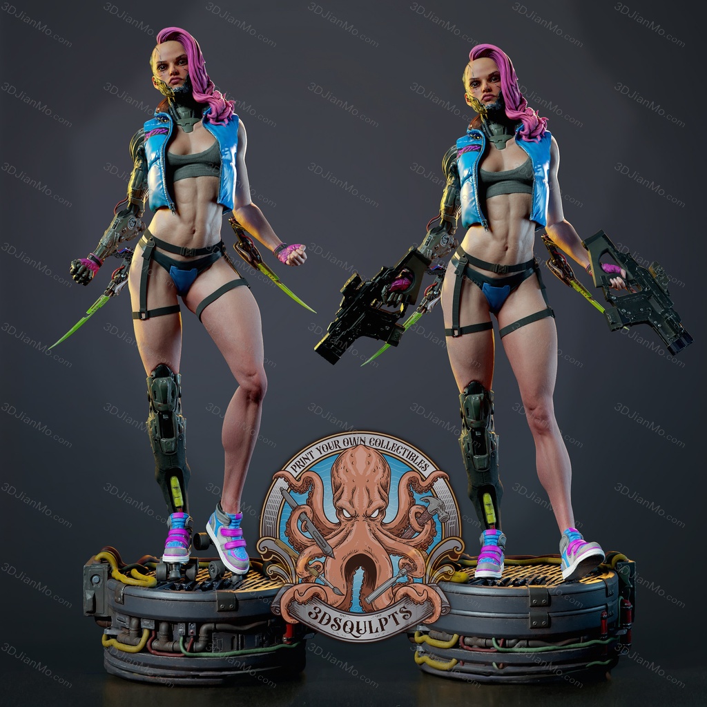 3DSqulpts 赛博朋克女孩