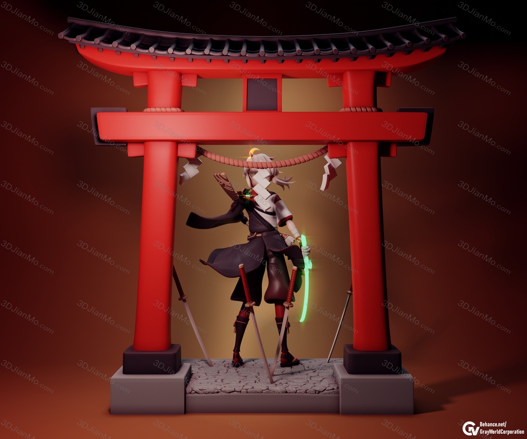 GrayWorld 原神 浪人武士枫原万叶