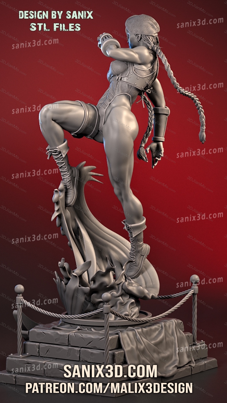 Sanix3d 街头霸王 嘉米