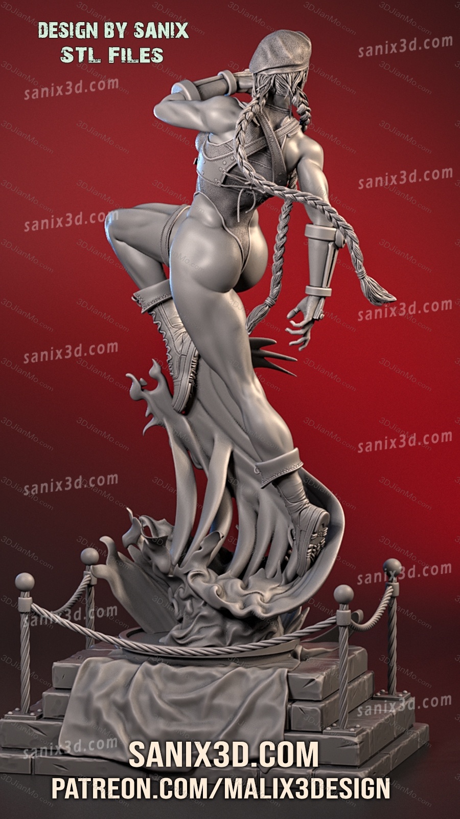Sanix3d 街头霸王 嘉米
