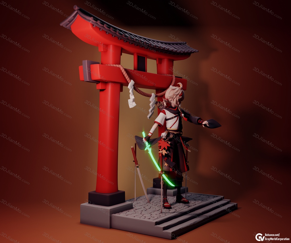 GrayWorld 原神 浪人武士枫原万叶