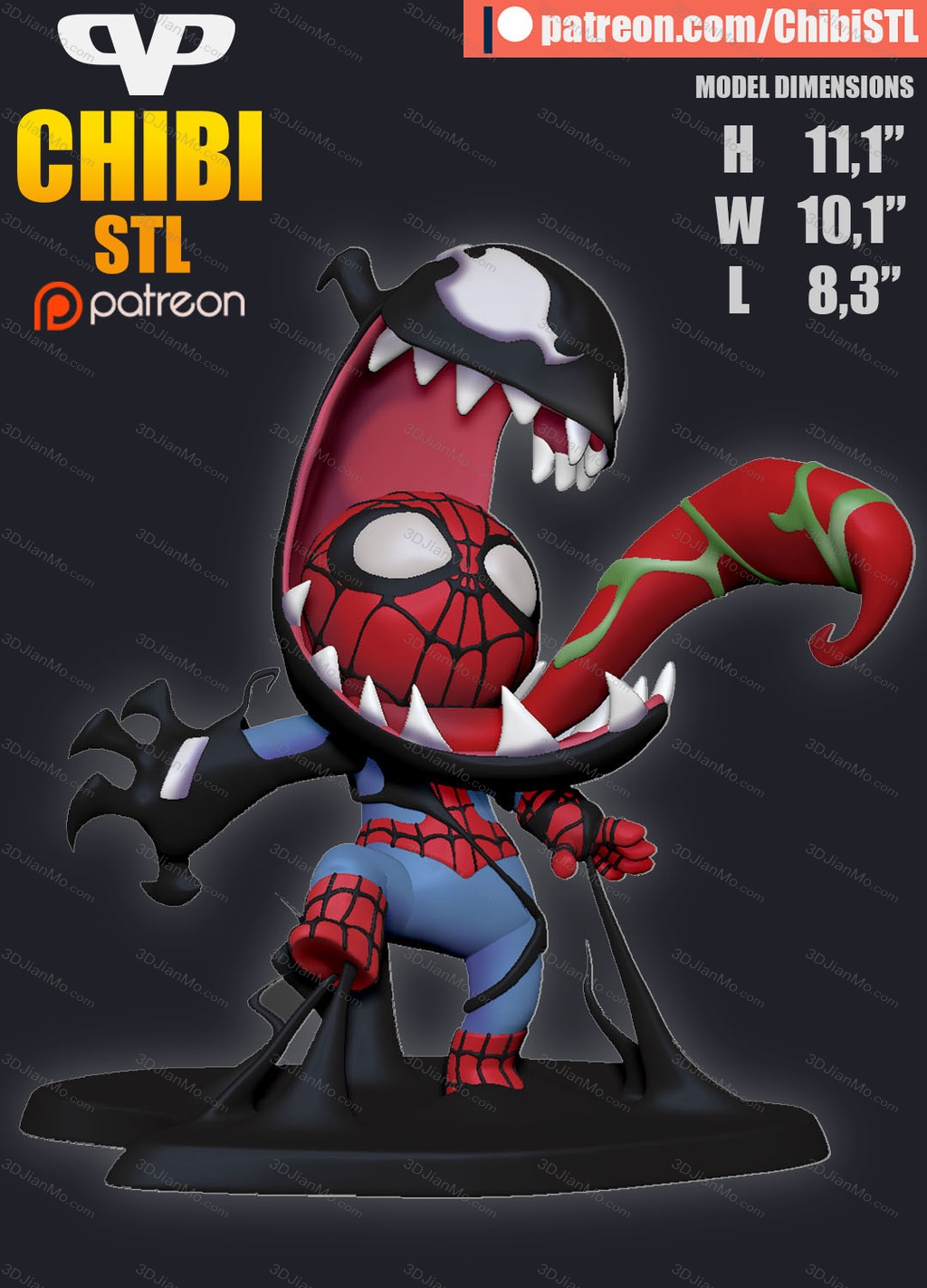 Chibi STL 漫威 毒液