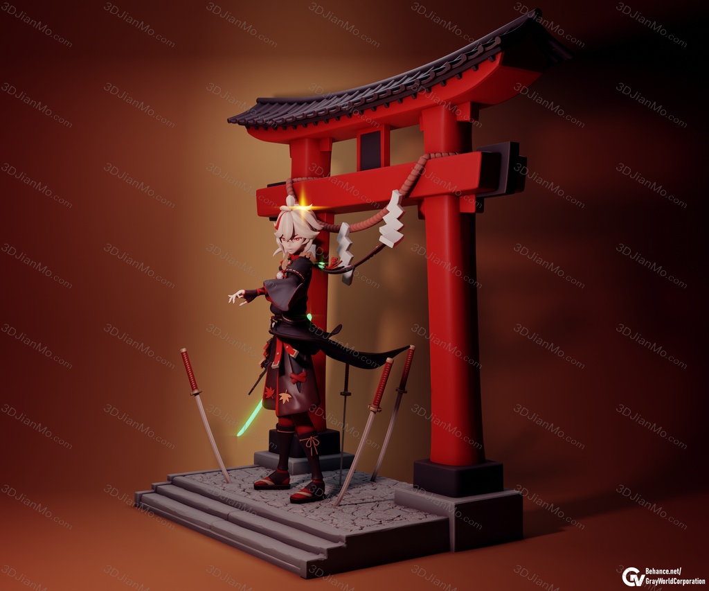 GrayWorld 原神 浪人武士枫原万叶