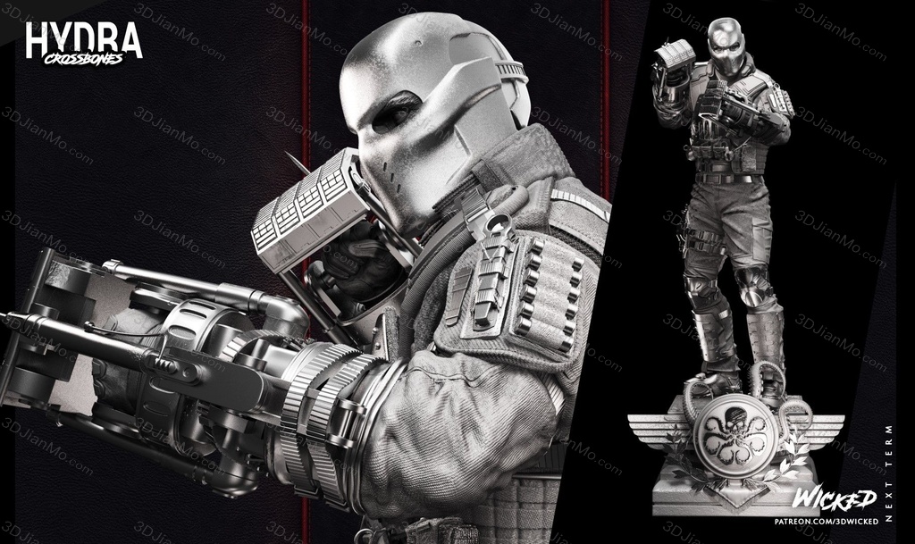 3DWicked 漫威 美国队长 交叉骨