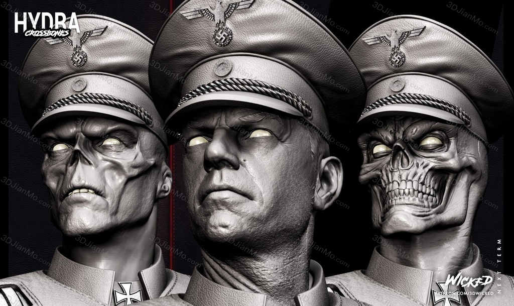 3DWicked 漫威 美国队长 交叉骨