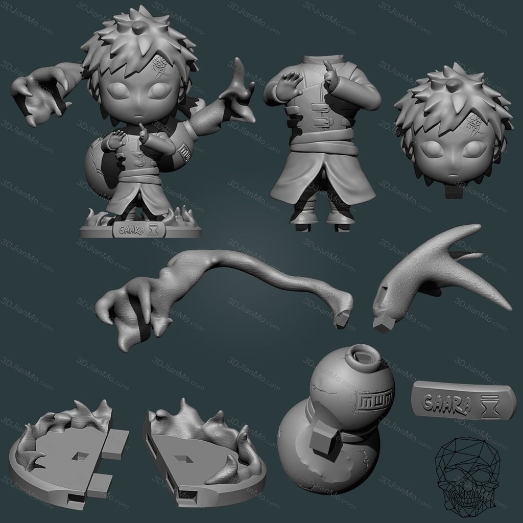 Chibi STL 火影忍者 我爱罗