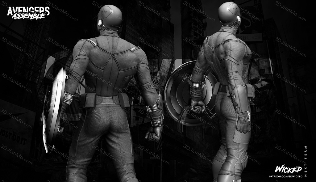 3DWicked 漫威 复联 美国队长 史蒂文·罗杰斯