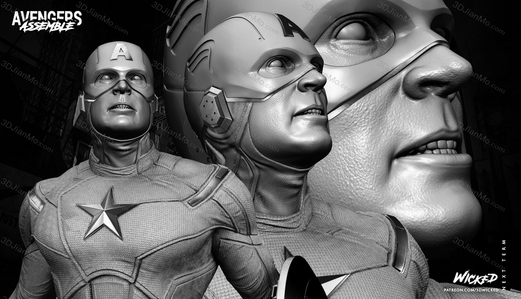 3DWicked 漫威 复联 美国队长 史蒂文·罗杰斯