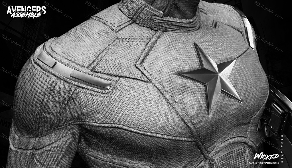 3DWicked 漫威 复联 美国队长 史蒂文·罗杰斯
