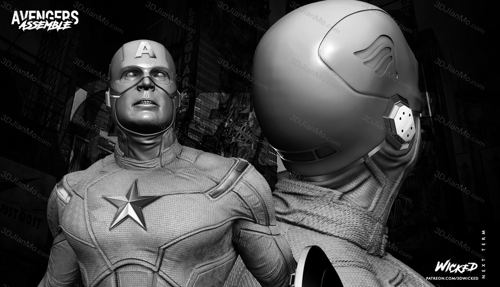 3DWicked 漫威 复联 美国队长 史蒂文·罗杰斯
