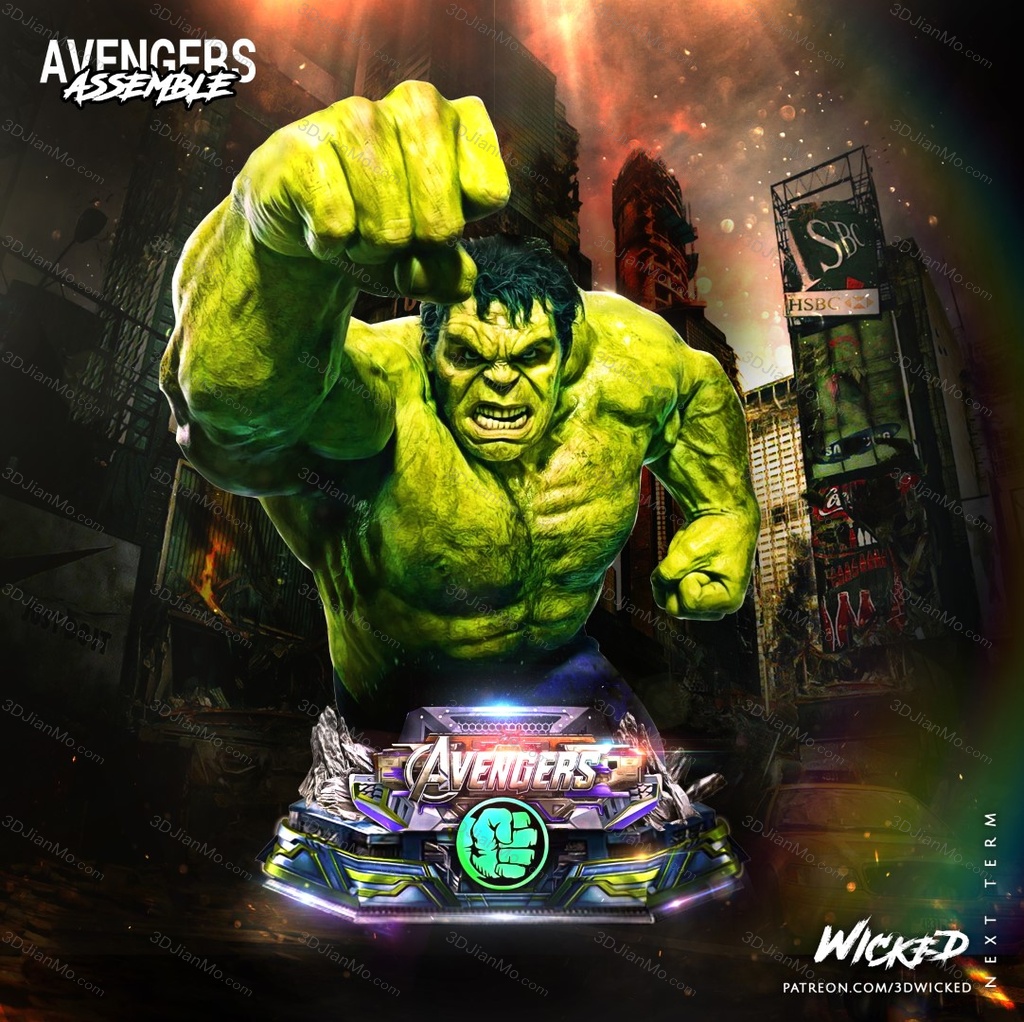 3DWicked 漫威 复联 浩克