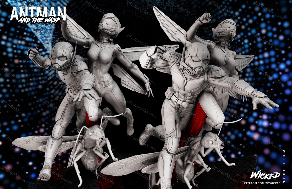 3DWicked 漫威 蚁人与黄蜂女