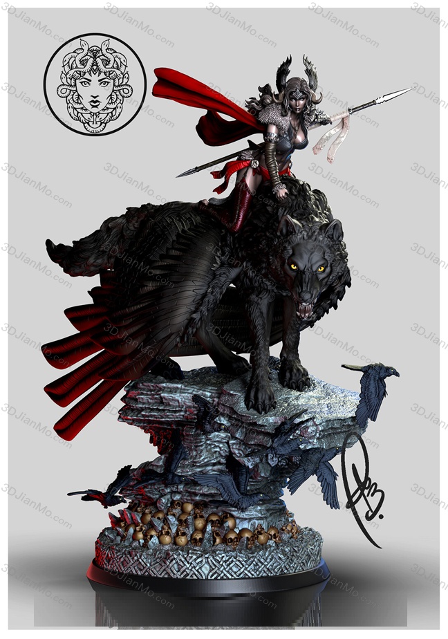 Geek MB 北欧女武神与黑狼