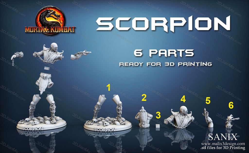 Sanix3d 真人快打 蝎子