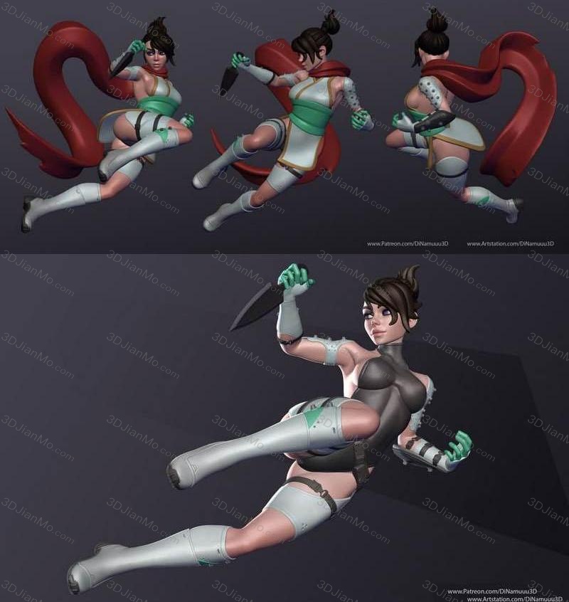 Dinamuuu 3D apex英雄 刺客恶灵