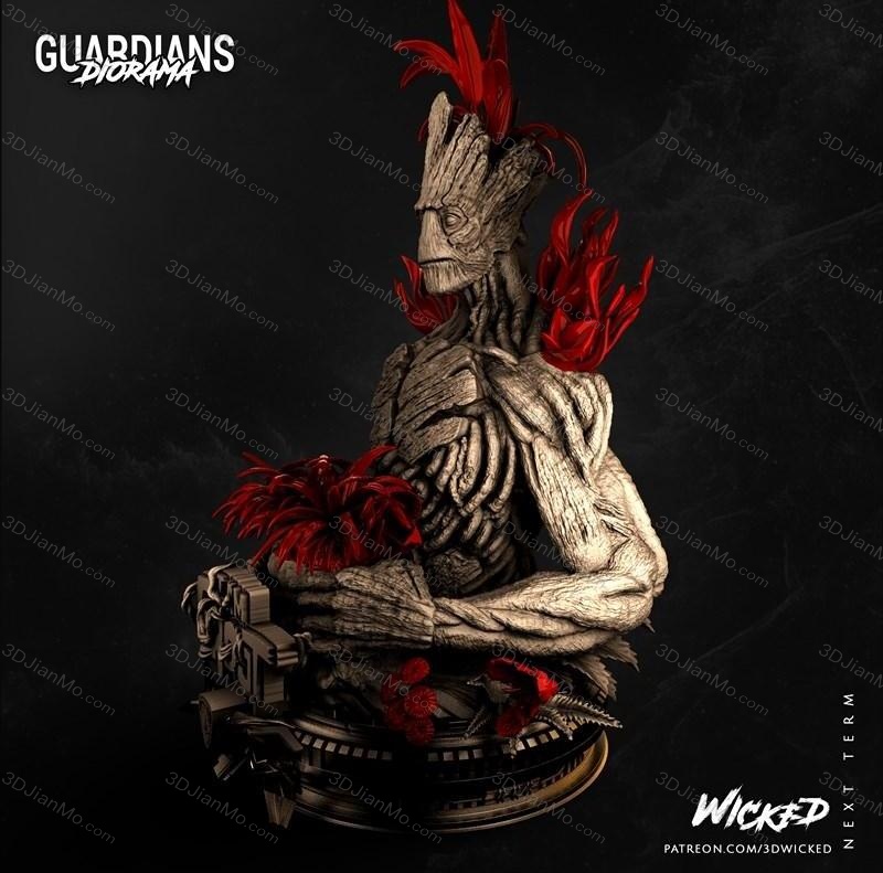 3DWicked 漫威 银河护卫队 树人格鲁特