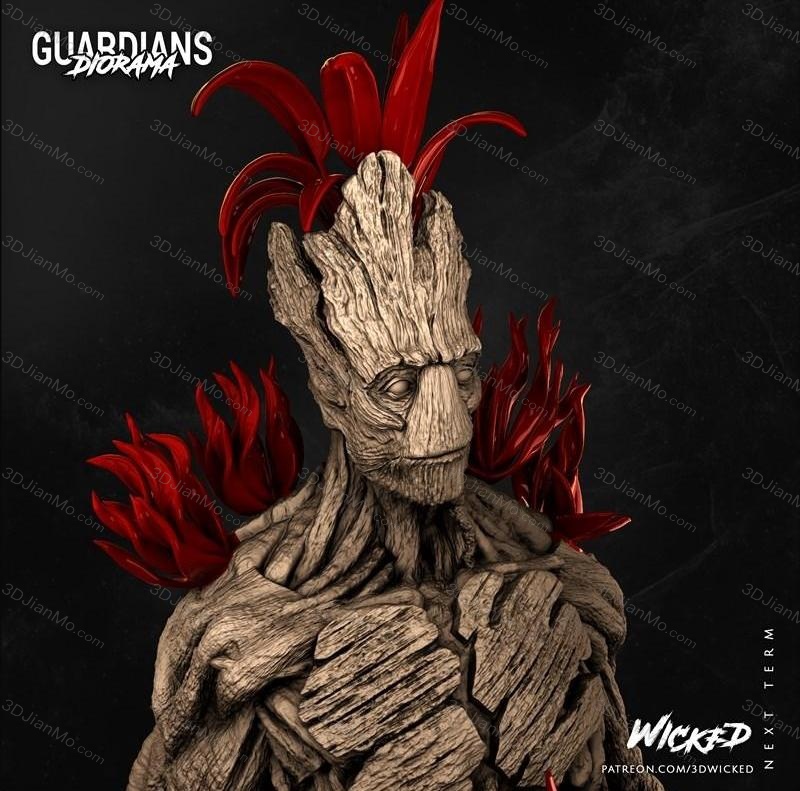 3DWicked 漫威 银河护卫队 树人格鲁特