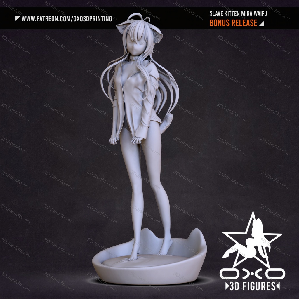 OXO3D 我家猫猫是可爱的女孩子 黄豆粉