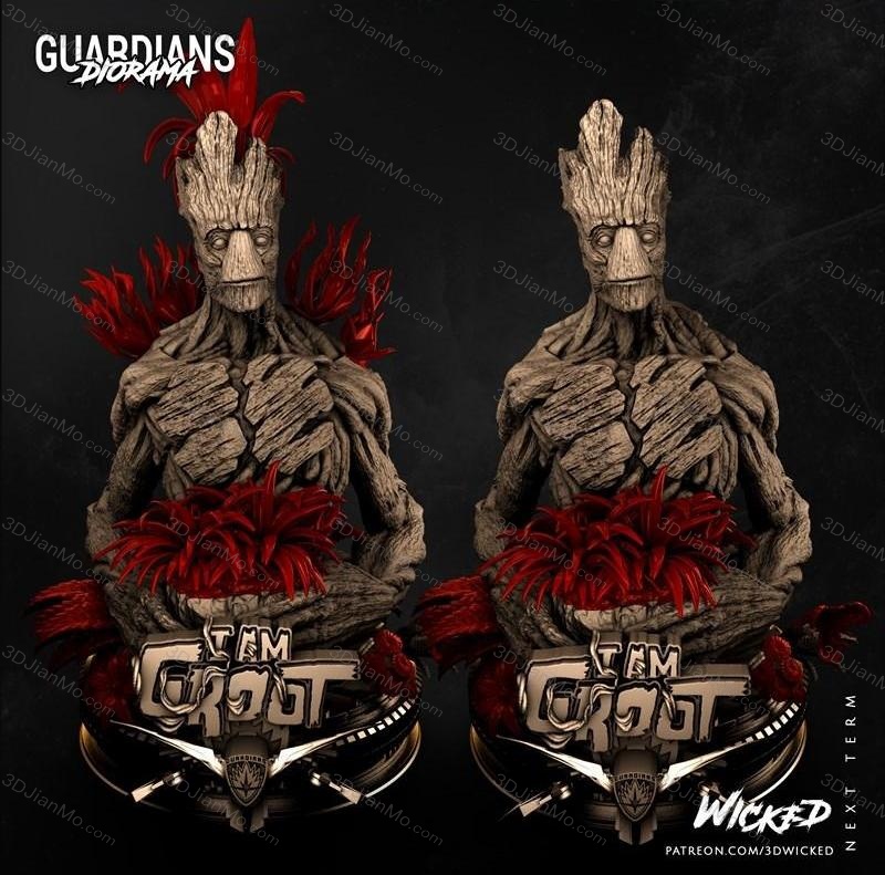 3DWicked 漫威 银河护卫队 树人格鲁特