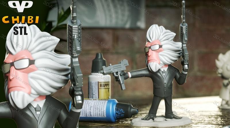 Chibi STL 漫威 杀手猴