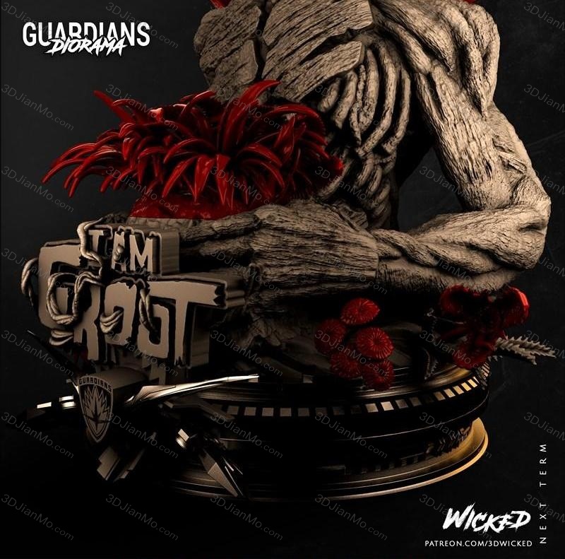 3DWicked 漫威 银河护卫队 树人格鲁特