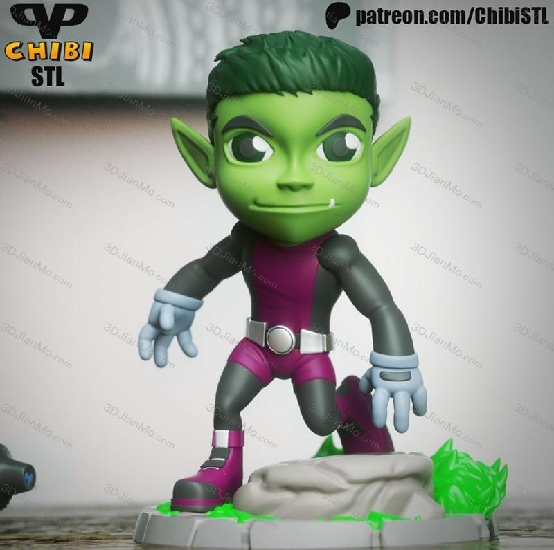 Chibi STL DC漫画 野兽男孩