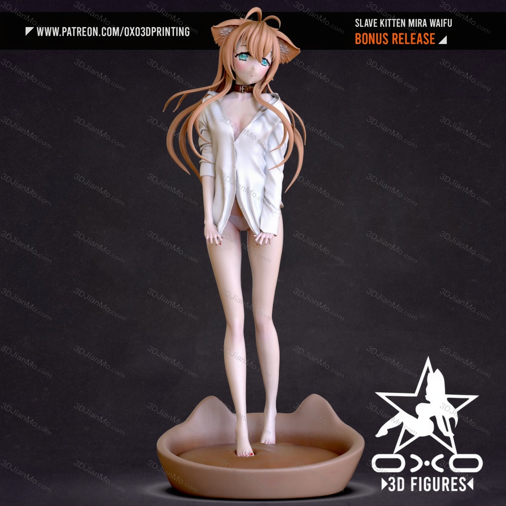 OXO3D 我家猫猫是可爱的女孩子 黄豆粉