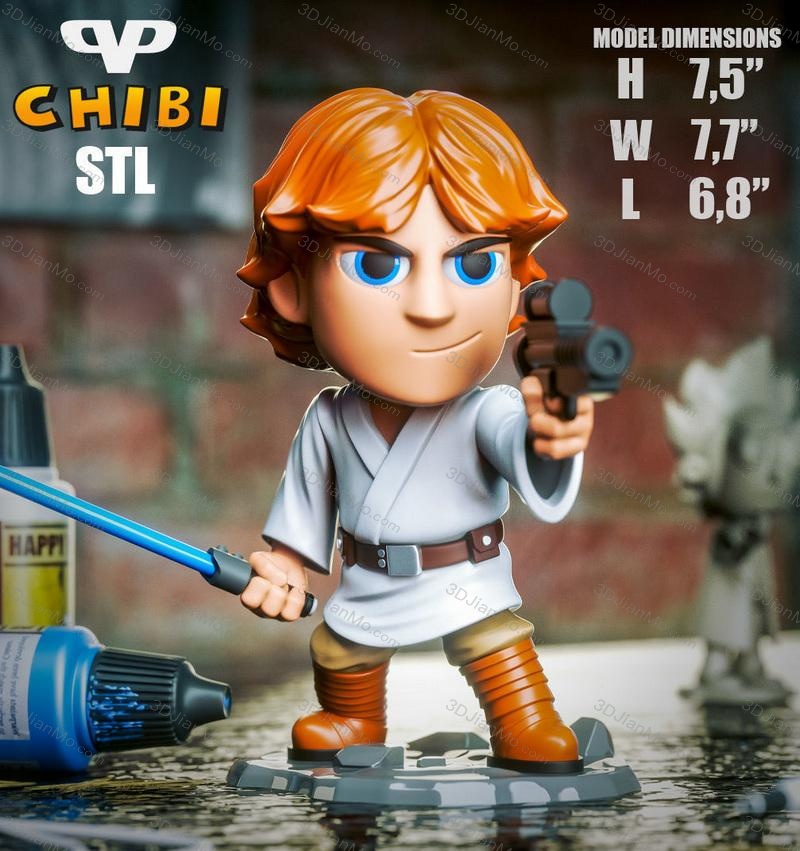 Chibi STL 星球大战 卢克·天行者
