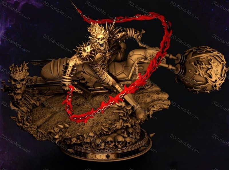 3DWicked 漫威 恶灵骑士 灵魂战车