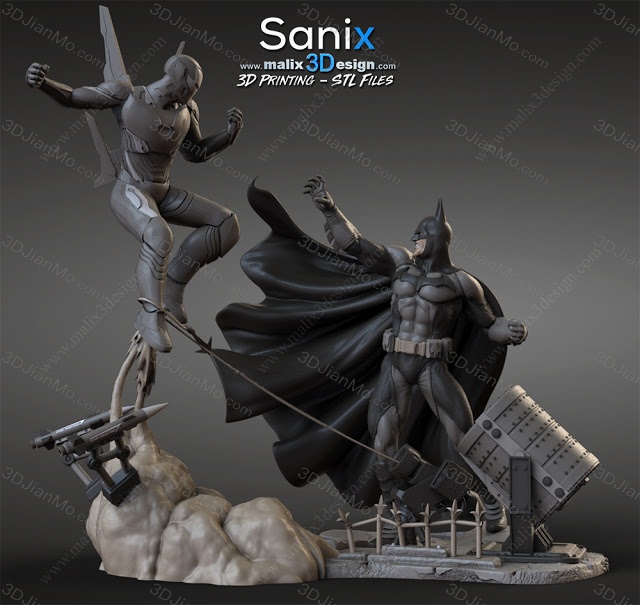 Sanix3d 漫威 蝙蝠侠和钢铁侠