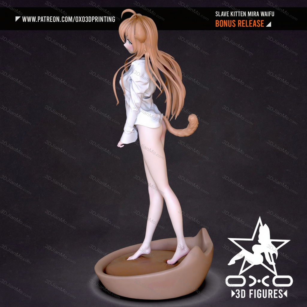 OXO3D 我家猫猫是可爱的女孩子 黄豆粉