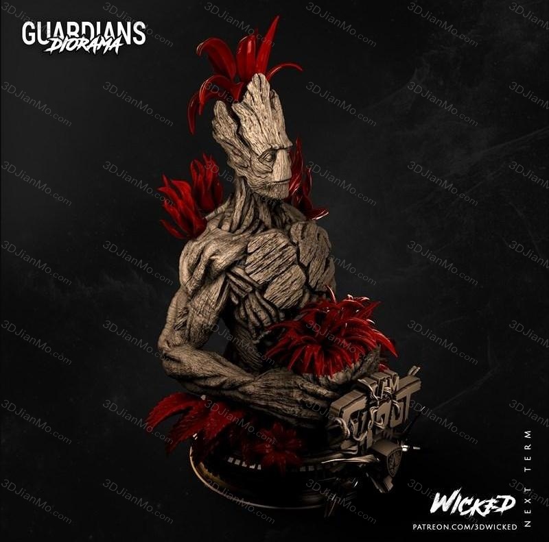 3DWicked 漫威 银河护卫队 树人格鲁特