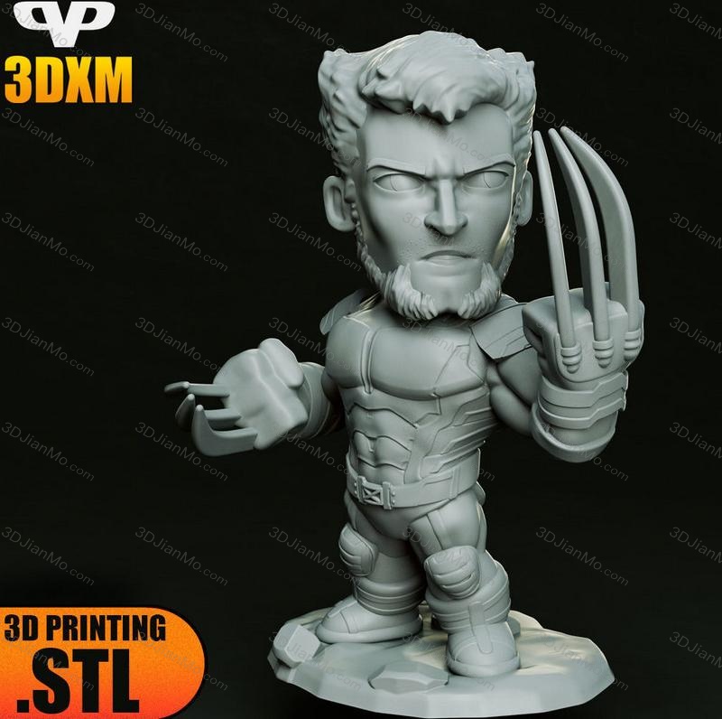 Chibi STL 漫威 金钢狼