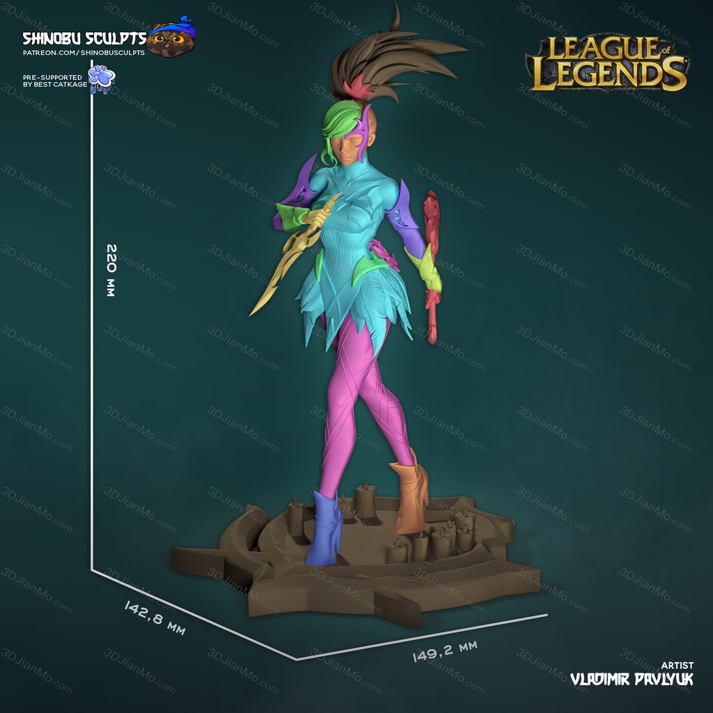 Shinobu Sculpts 英雄联盟 离群之刺·阿卡丽