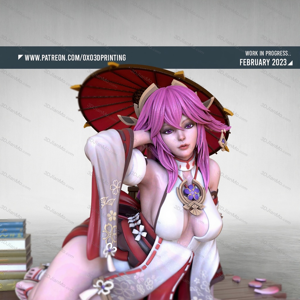 OXO3D 原神 八重神子