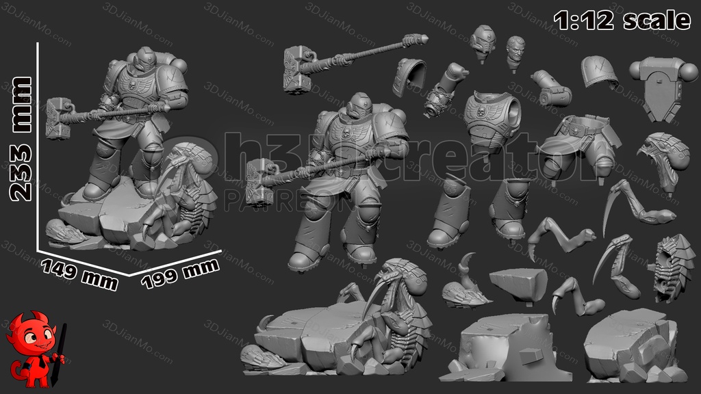 H3LL 战锤40K 星际战士 泰图斯