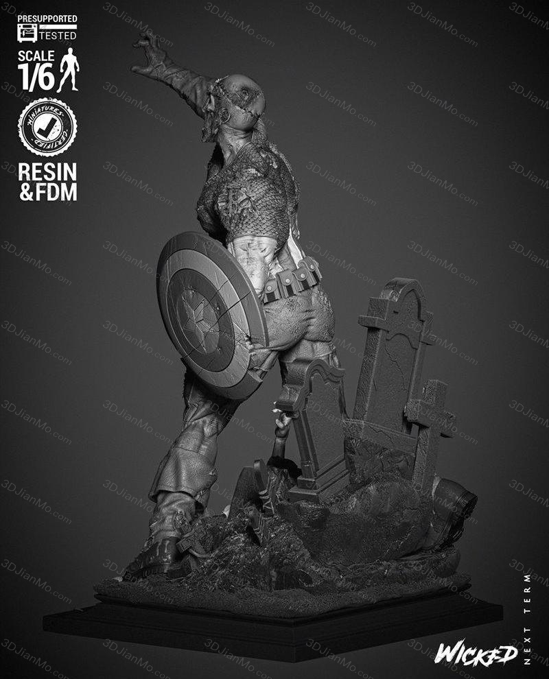 3DWicked 漫威 美国队长