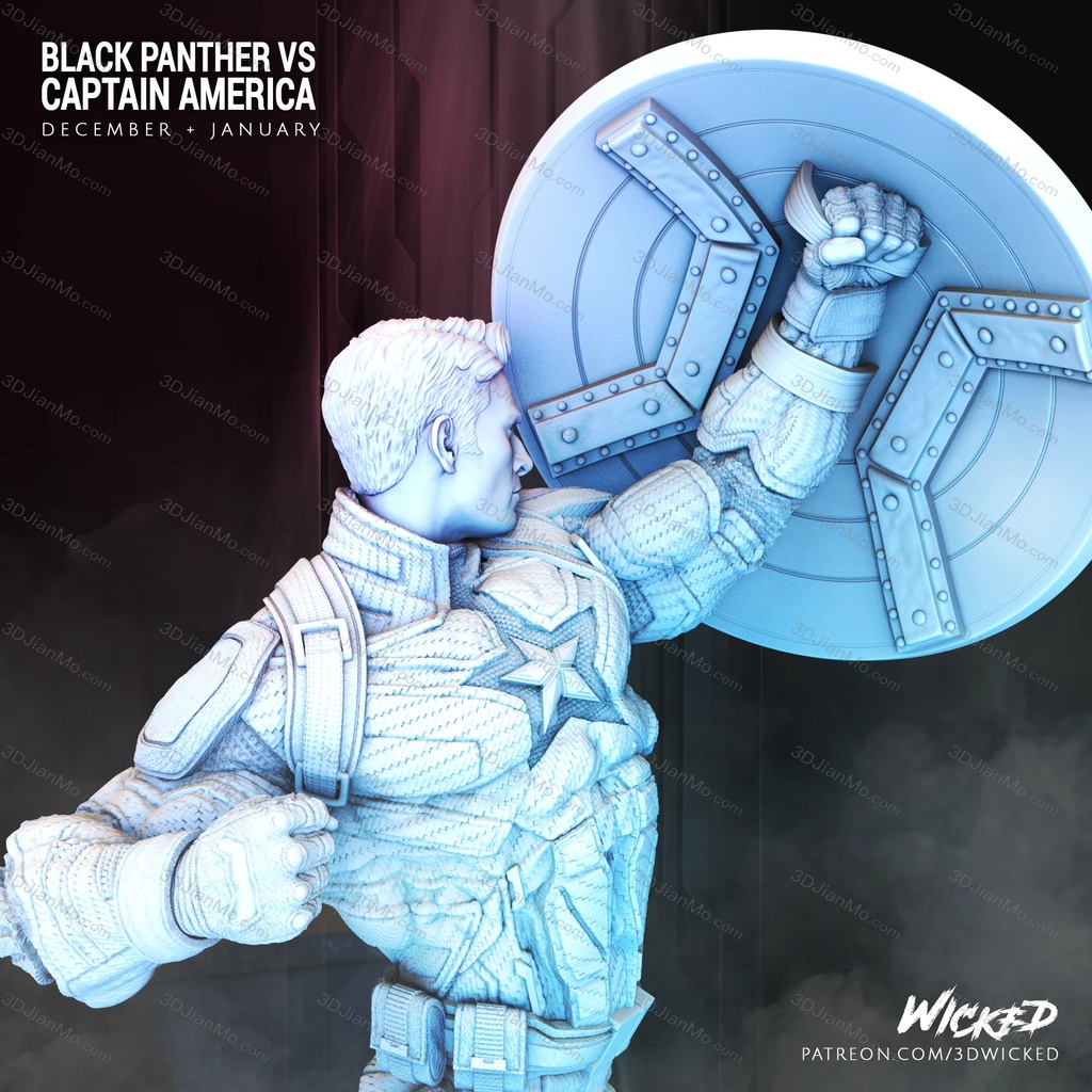 3DWicked 漫威 美国队长