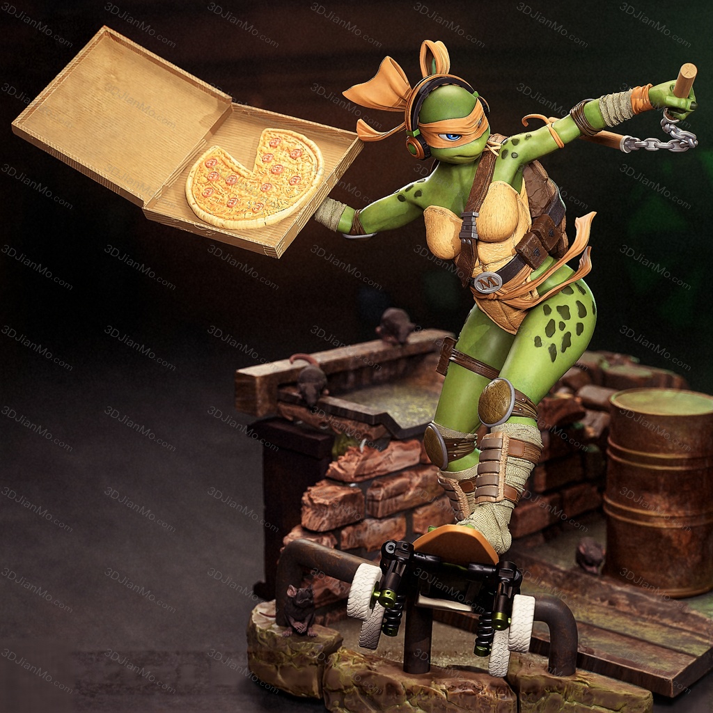 Peach Figure 忍者神龟 米开朗基罗