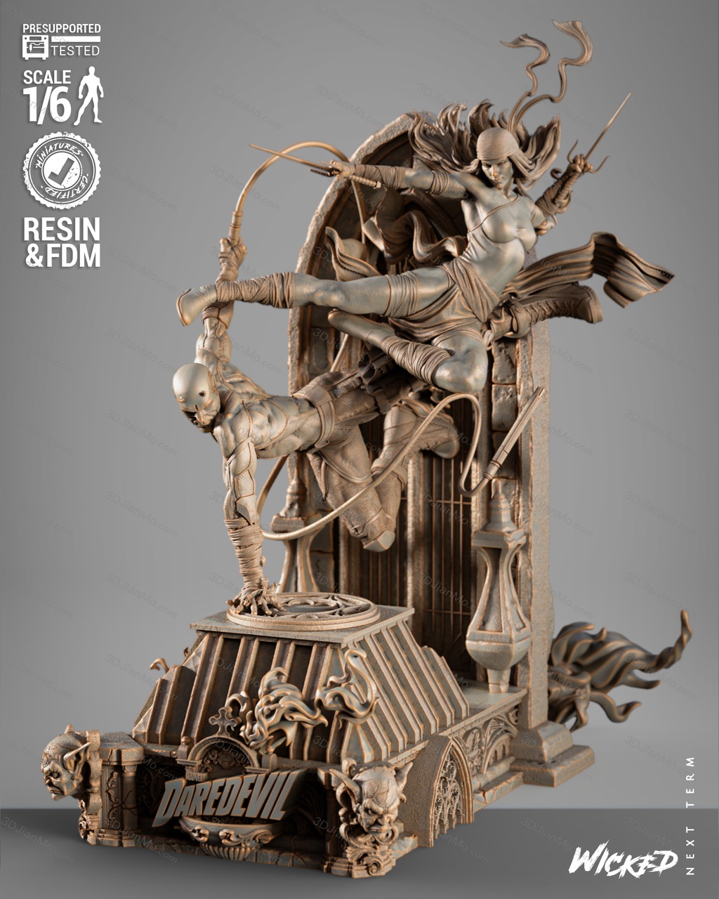 3DWicked 漫威 夜魔侠和艾丽卡