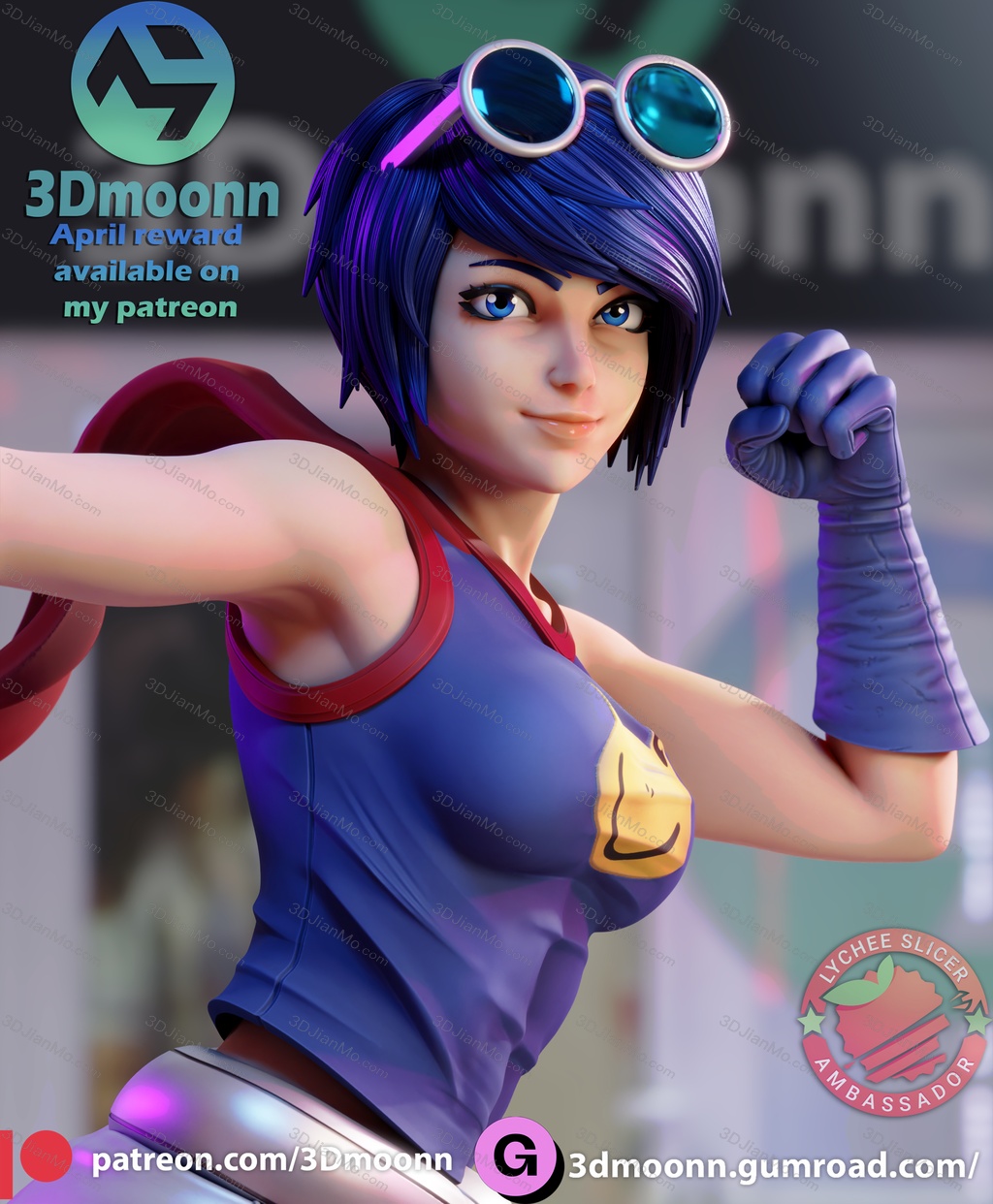 3Dmoonn 拳皇 李梅